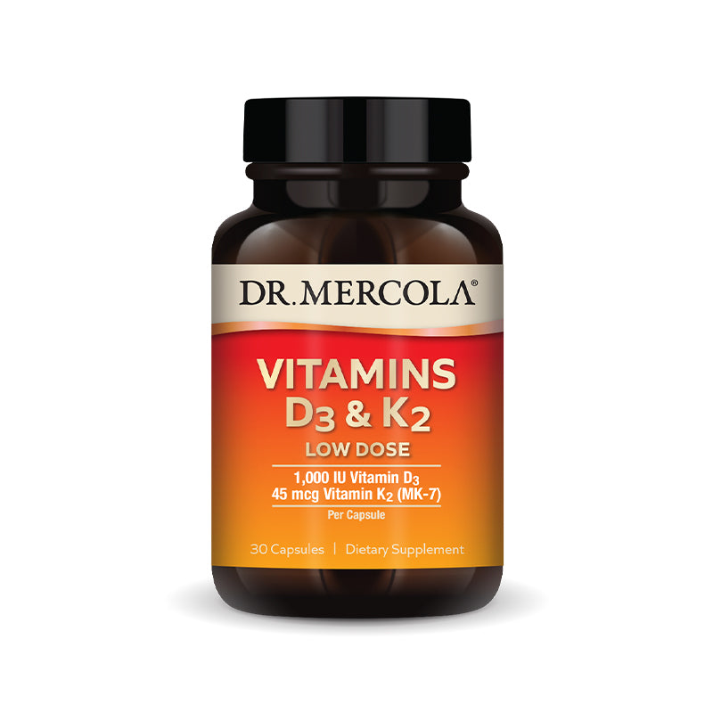 Vitamins D3 & K2 Low Dose 1000 IU 30 capsules Dr.Mercola