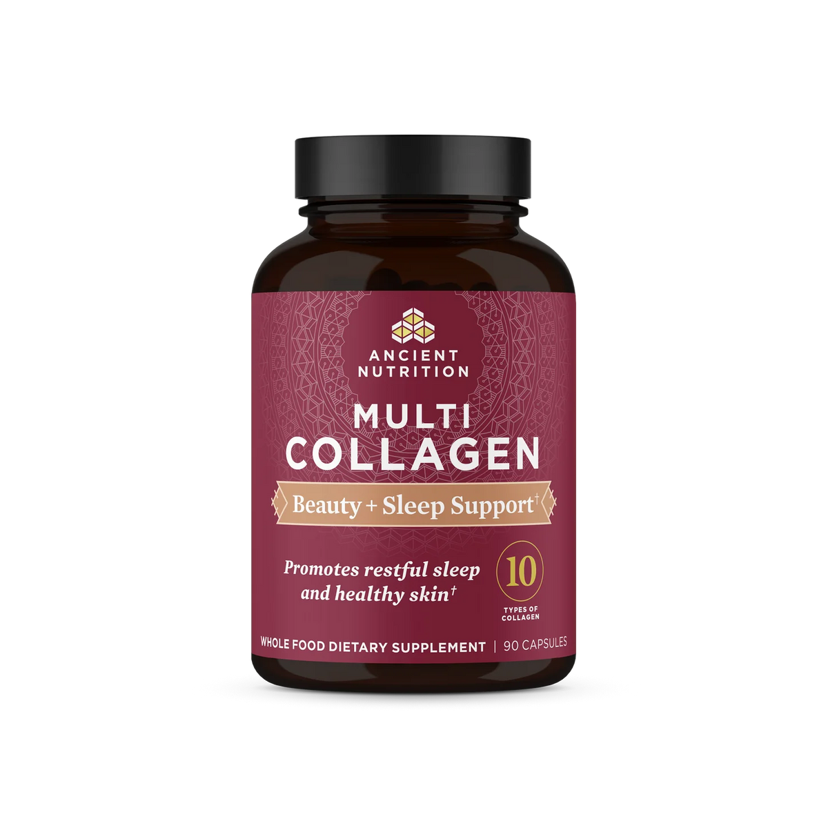 Multi Collagen Beauty & Sleep Support 90 capsules Ancient Nutrition - Nutrigeek