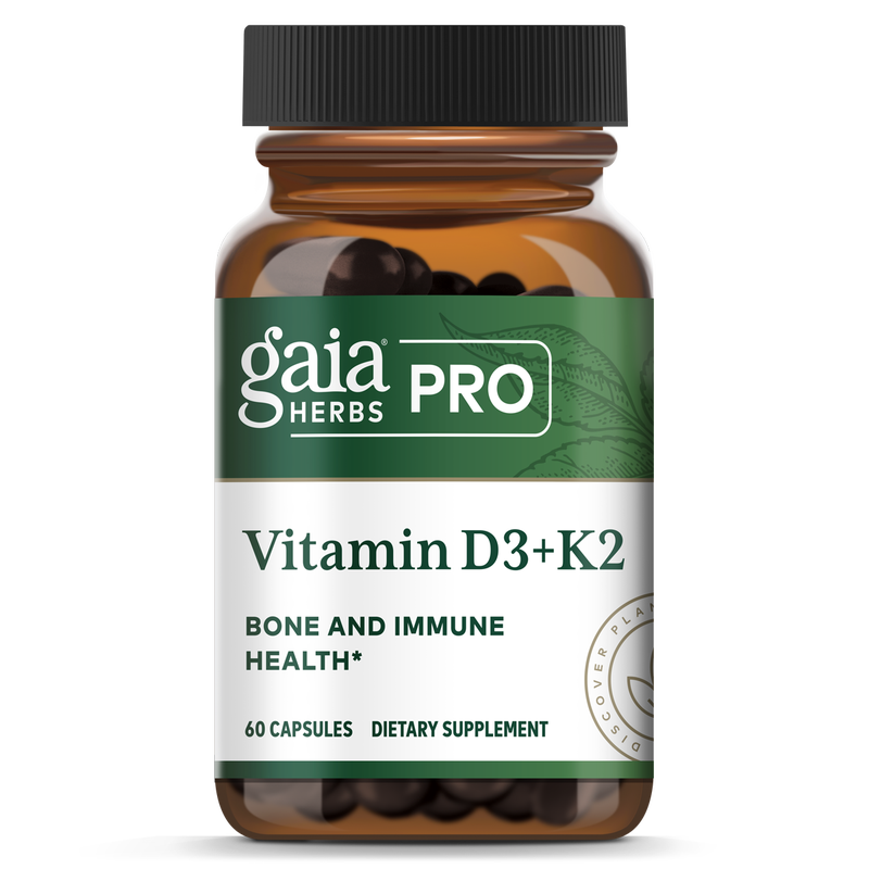 Vitamin D3 + K2 60 capsules Gaia Herbs - Premium Vitamins & Supplements from Gaia Herbs - Just $28.00! Shop now at Nutrigeek