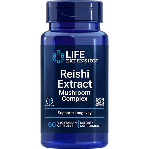 Reishi Extract Mushroom Complex 60 capsules Life Extension - Premium Vitamins & Supplements from Life Extension - Just $22.99! Shop now at Nutrigeek