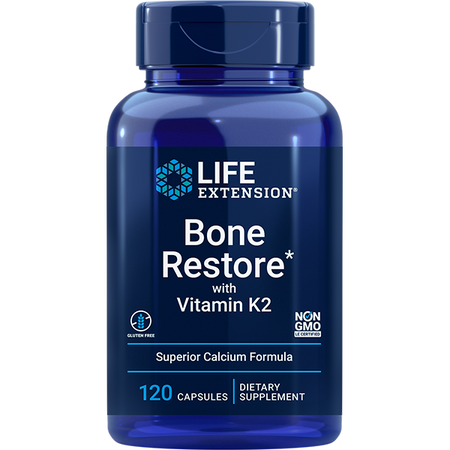 Bone Restore with Vitamin K2 120 capsules Life Extension - Premium Vitamins & Supplements from Life Extension - Just $18.99! Shop now at Nutrigeek