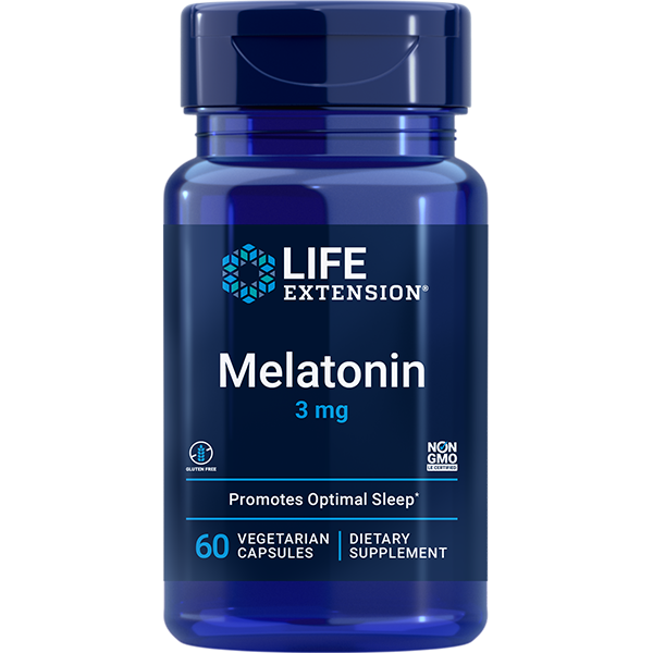Melatonin 3 mg 60 capsules Life Extension - Premium Vitamins & Supplements from Life Extension - Just $8.99! Shop now at Nutrigeek