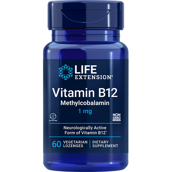 Vitamin B12 Methylcobalamin 1mg 60 lozenges Life Extension - Premium Vitamins & Supplements from Life Extension - Just $7.99! Shop now at Nutrigeek