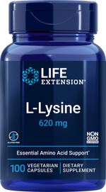 L-Lysine 620 mg 100 capsules Life Extension - Premium Vitamins & Supplements from Life Extension - Just $8.99! Shop now at Nutrigeek