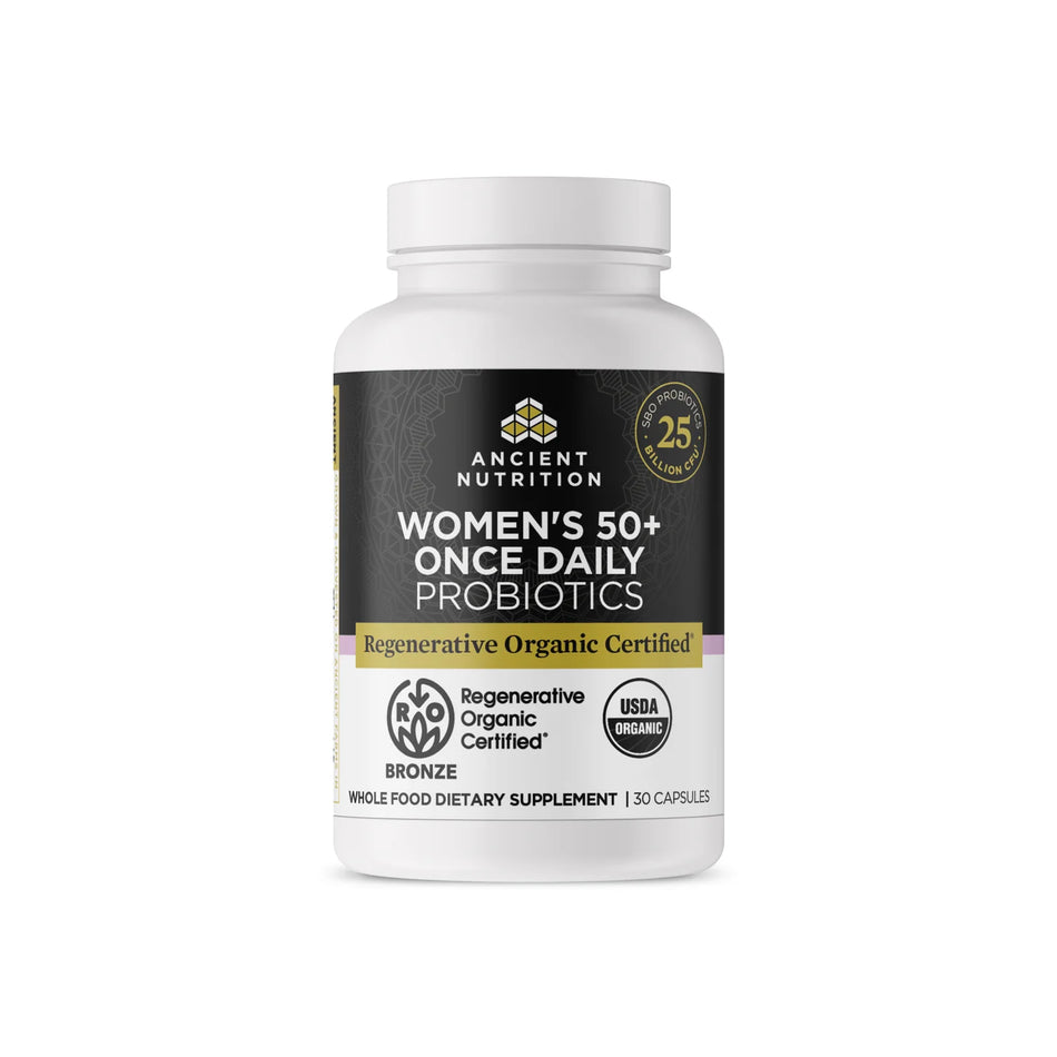 Regenerative Organic Certified™ Women's 50+ Once Daily Probiotics 30 capsules Ancient Nutrition - Nutrigeek