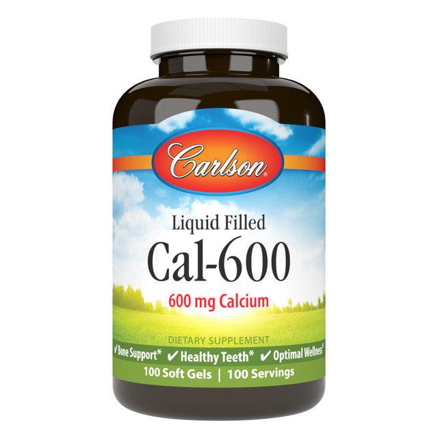 Cal-600 (600 mg Calcium) 100 softgels Carlson Labs