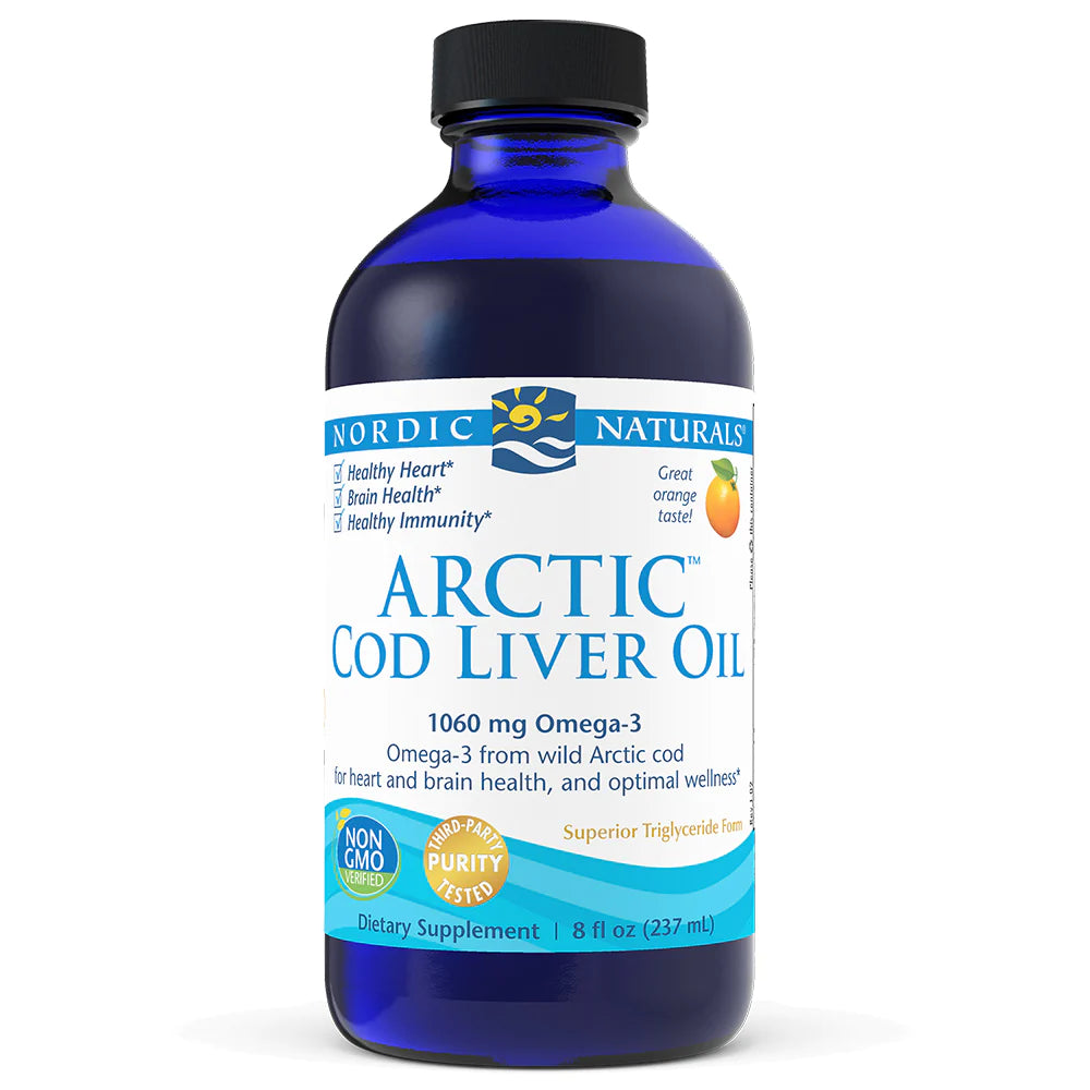 Arctic Cod Liver Oil Orange 8 fl oz (237ml) Nordic Naturals - Nutrigeek