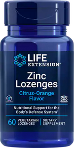 Zinc Lozenges (Citrus-Orange Flavor) 60 lozenges Life Extension - Nutrigeek