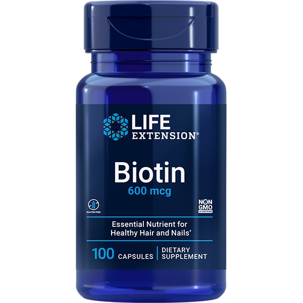 Biotin 600mcg 100 capsules Life Extension - Premium Vitamins & Supplements from Life Extension - Just $6.99! Shop now at Nutrigeek