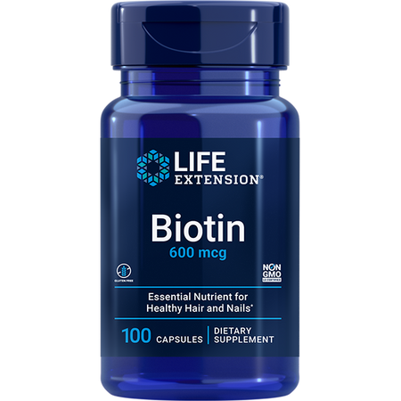 Biotin 600mcg 100 capsules Life Extension - Premium Vitamins & Supplements from Life Extension - Just $6.99! Shop now at Nutrigeek