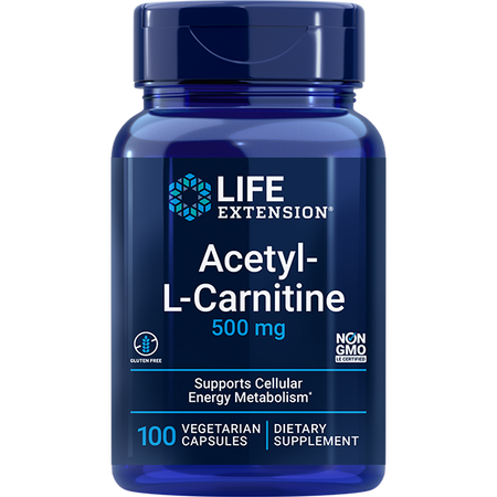 Acetyl-L-Carnitine 500mg 100 capsules Life Extension - Premium Vitamins & Supplements from Life Extension - Just $24.99! Shop now at Nutrigeek