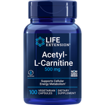 Acetyl-L-Carnitine 500mg 100 capsules Life Extension - Premium Vitamins & Supplements from Life Extension - Just $24.99! Shop now at Nutrigeek
