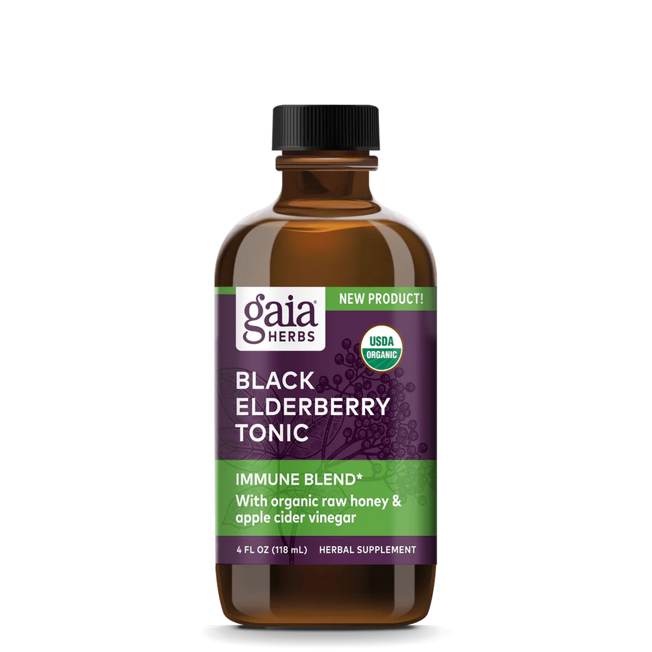 Black Elderberry Tonic 4 Ounces (118ml) Gaia Herbs - Premium Vitamins & Supplements from Gaia Herbs - Just $15.99! Shop now at Nutrigeek