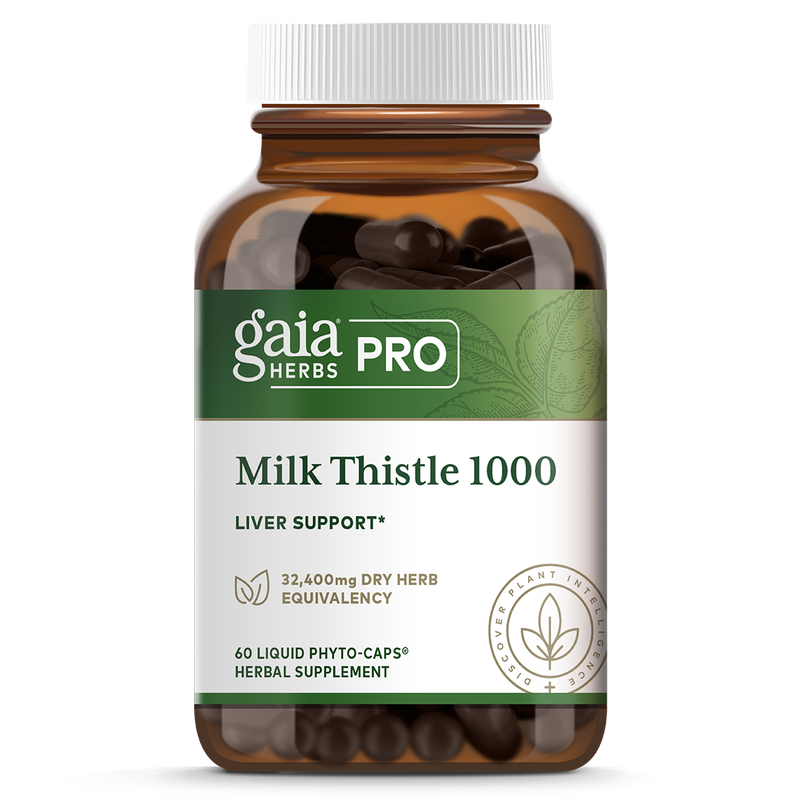 Milk Thistle 1000mg 120 capsules Gaia Herbs - Premium Vitamins & Supplements from Gaia Herbs - Just $50.99! Shop now at Nutrigeek