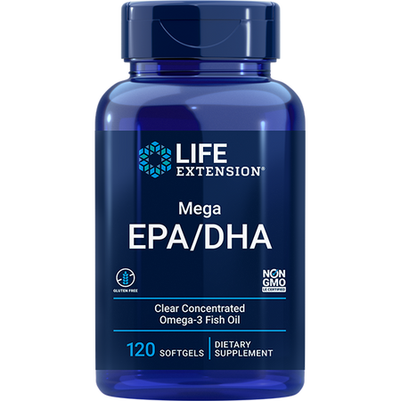 Mega EPA/DHA 120 Softgels Life Extension - Premium Vitamins & Supplements from Life Extension - Just $21.99! Shop now at Nutrigeek