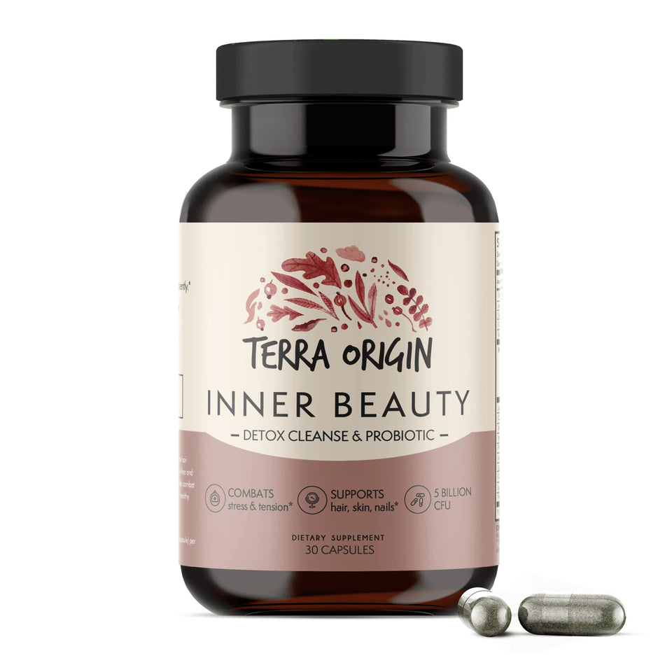 Inner Beauty Detox Cleanse & Probiotic Capsules 30 capsules Terra Origin - Nutrigeek