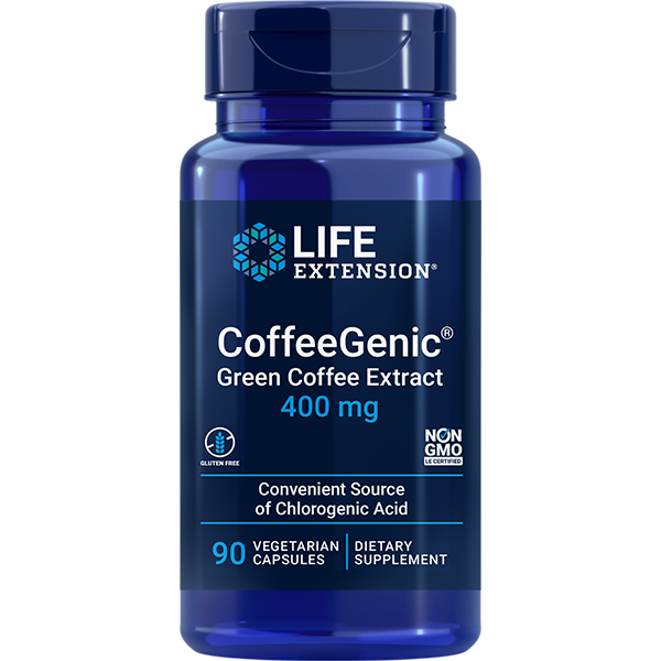 CoffeeGenic Green Coffee Extract 400mg 90 capsules Life Extension - Premium Vitamins & Supplements from Life Extension - Just $24.99! Shop now at Nutrigeek