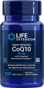Super Ubiquinol CoQ10 with Enhanced Mitochondrial Support™ 50 mg, softgels Life Extension - Premium Vitamins & Supplements from Life Extension - Just $15.99! Shop now at Nutrigeek