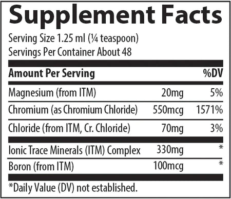 Liquid Ionic Chromium 550mcg 2 ounces (59ml) Trace Minerals Research - Premium Vitamins & Supplements from Trace Minerals Research - Just $20.99! Shop now at Nutrigeek
