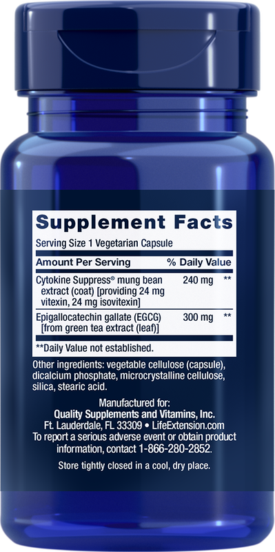 Cytokine Suppress™ with EGCG 30 capsules Life Extension - Premium Vitamins & Supplements from Life Extension - Just $22.99! Shop now at Nutrigeek