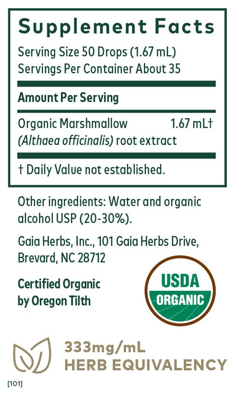 Marshmallow Root 2 ounces (59ml) Gaia Herbs - Premium Vitamins & Supplements from Gaia Herbs - Just $21.99! Shop now at Nutrigeek
