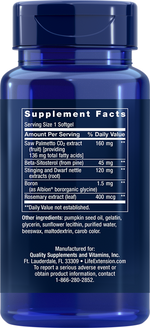 PalmettoGuard® Saw Palmetto, Nettle Root and Beta-Sitosterol 60 Softgels Life Extension - Premium Vitamins & Supplements from Life Extension - Just $21.99! Shop now at Nutrigeek