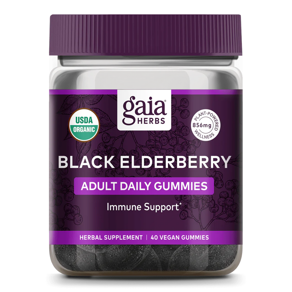 Black Elderberry Adult Daily Gummies Gaia Herbs - Premium Vitamins & Supplements from Gaia Herbs - Just $15.99! Shop now at Nutrigeek