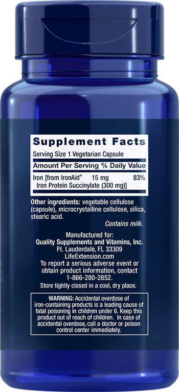 Iron Protein Plus 300 mg 100 capsules Life Extension - Premium Vitamins & Supplements from Life Extension - Just $21.99! Shop now at Nutrigeek