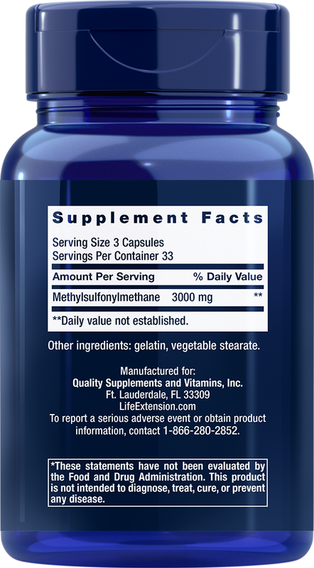MSM 1000mg 100 capsules Life Extension - Premium Vitamins & Supplements from Life Extension - Just $10.99! Shop now at Nutrigeek