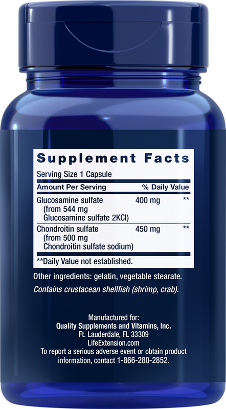 Glucosamine - Chondroitin 100 capsules Life Extension - Premium Vitamins & Supplements from Life Extension - Just $29.99! Shop now at Nutrigeek