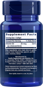 Vitamin D3 25 mcg (1000 IU), 90 Softgel Life Extension - Premium Vitamins & Supplements from Life Extension - Just $5.99! Shop now at Nutrigeek