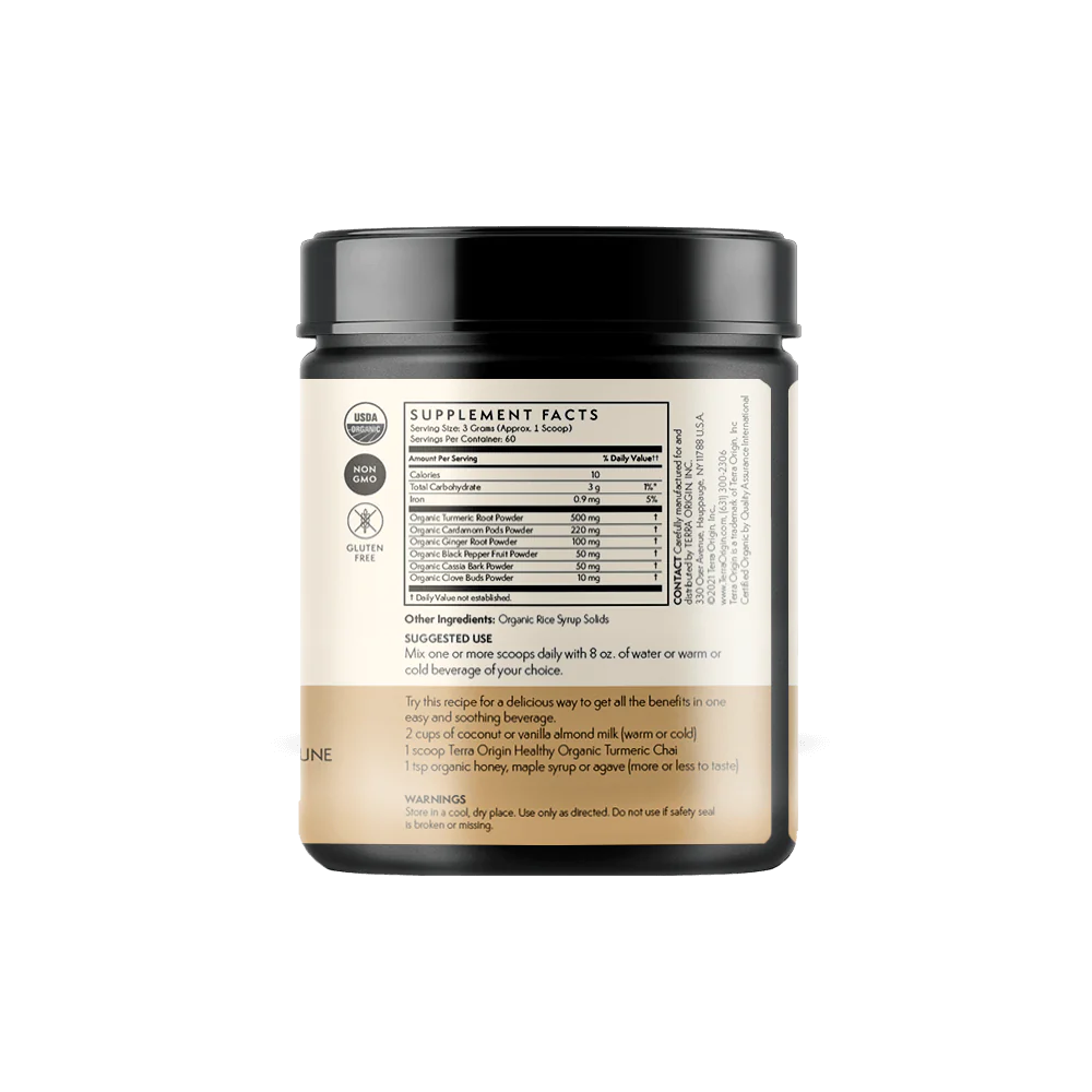 Organic Turmeric Blend 6.35 oz (180g) Terra Origin - Nutrigeek
