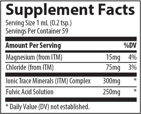 Liquid Ionic Fulvic Acid w/ Concentrace 250mg 2 ounces (59ml) Trace Minerals Research - Premium Vitamins & Supplements from Trace Minerals Research - Just $24.89! Shop now at Nutrigeek