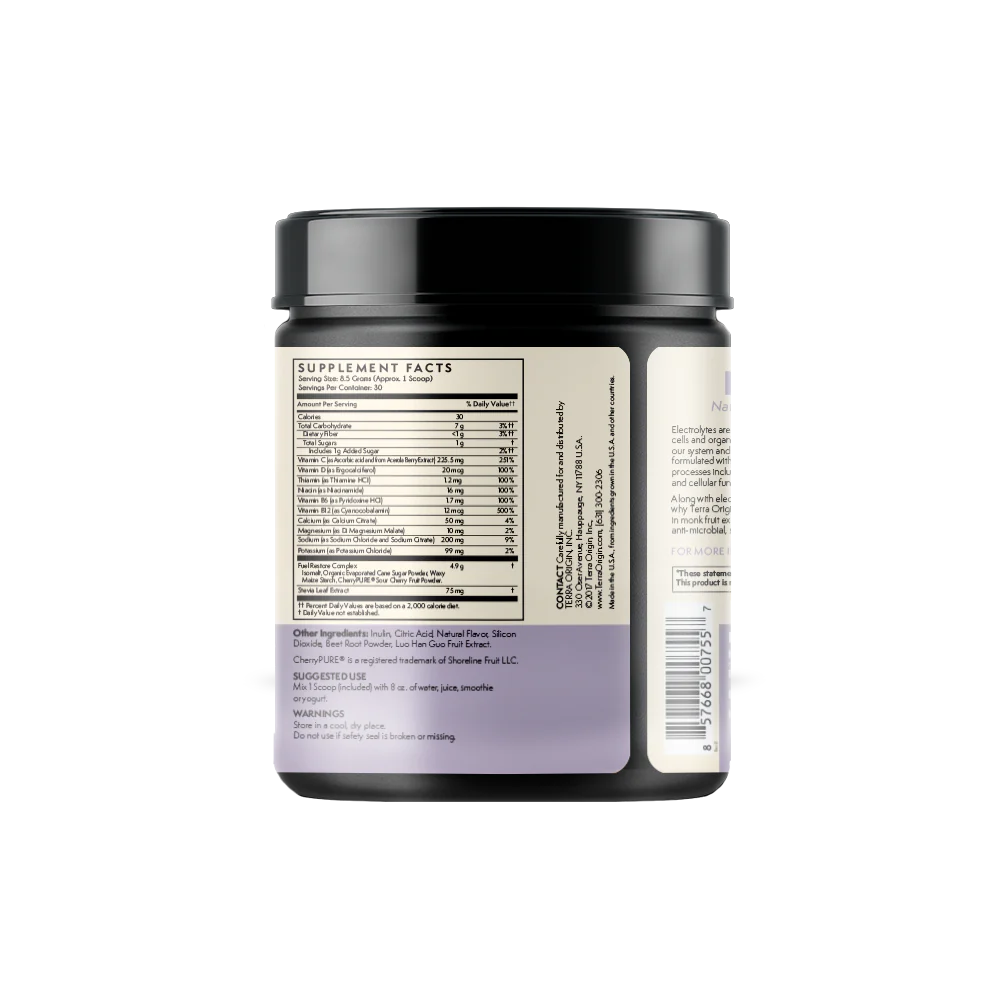 Electrolyte Powder Berry 9 oz (255 g) Terra Origin - Nutrigeek