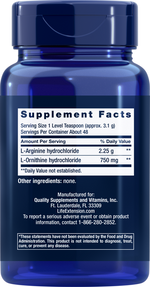 Arginine Ornithine Powder 150 grams Life Extension - Premium Vitamins & Supplements from Life Extension - Just $18.99! Shop now at Nutrigeek