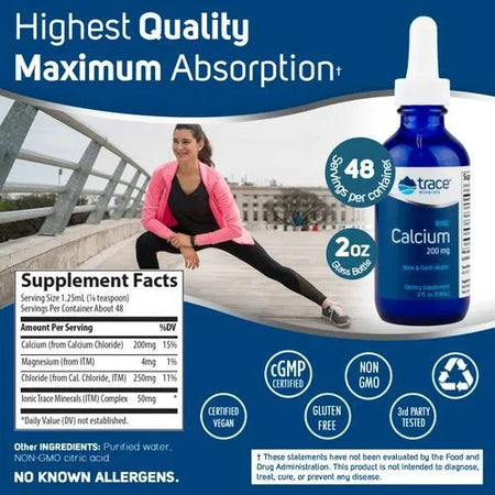 Liquid Ionic Calcium 2 ounces (59ml) Trace Minerals Research - Premium Vitamins & Supplements from Trace Minerals Research - Just $18.99! Shop now at Nutrigeek
