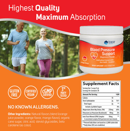 Blood Pressure Support Magnesium 150g Powder Trace Minerals Research - Premium Vitamins & Supplements from Trace Minerals Research - Just $25.29! Shop now at Nutrigeek