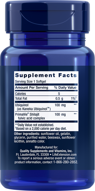 Super Ubiquinol CoQ10 w/Enhanced Mitochondrial 100mg Softgels Life Extension - Premium Vitamins & Supplements from Life Extension - Just $25.99! Shop now at Nutrigeek