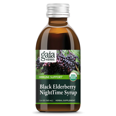 Black Elderberry NightTime Syrup Gaia Herbs - Premium Vitamins & Supplements from Gaia Herbs - Just $22.99! Shop now at Nutrigeek