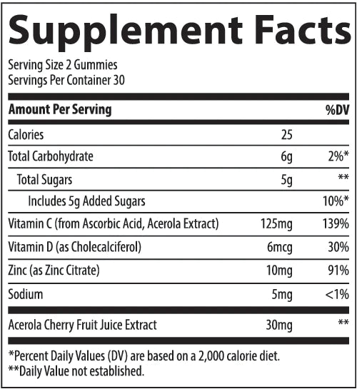Immunity Gummies - Cherry Flavor 60 gummies Trace Minerals Research - Premium Vitamins & Supplements from Trace Minerals Research - Just $23.99! Shop now at Nutrigeek