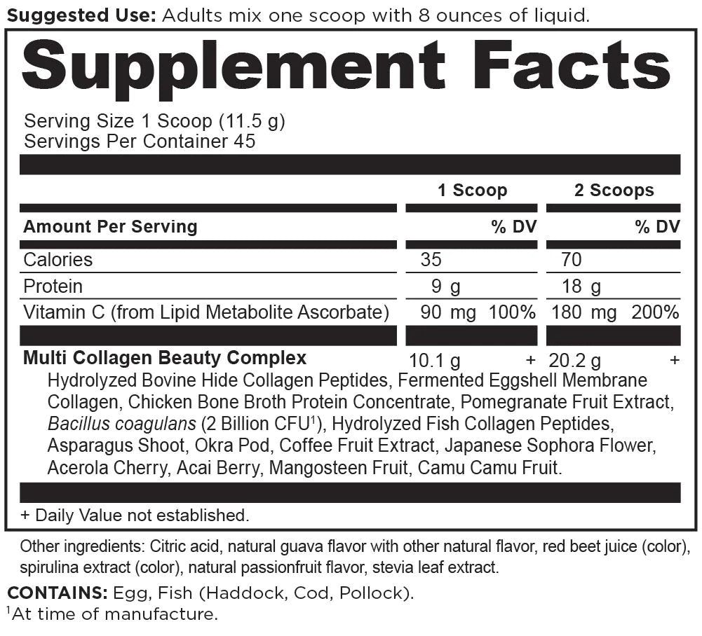 Multi Collagen Protein Beauty Within 45 Serving 18.3 OZ (517.5G) Ancient Nutrition - Nutrigeek
