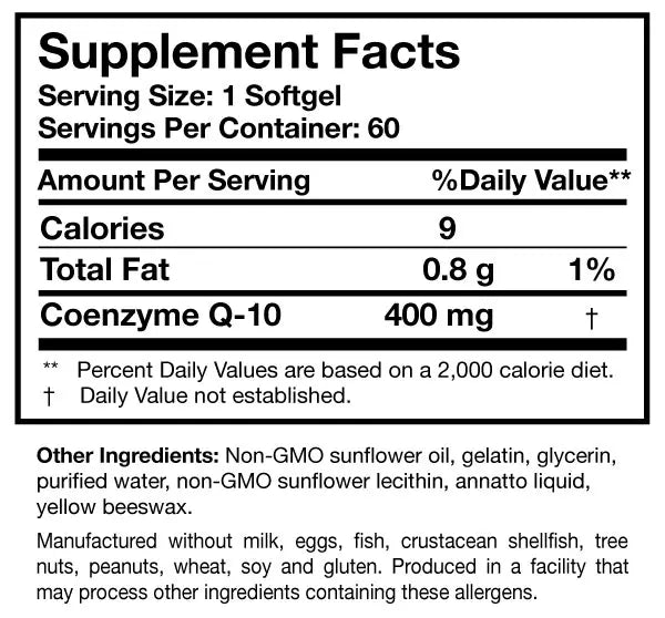 CoQ10 Power™ 60 softgels Researched Nutritionals - Nutrigeek