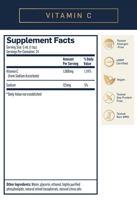 Liposomal Vitamin C 120 ml Quicksilver Scientific - Nutrigeek
