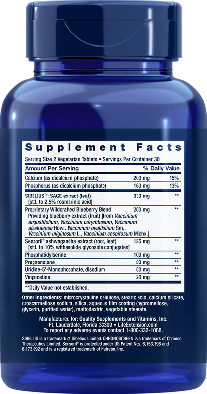 Cognitex Elite Pregnenolone 60 tablets Life Extension - Premium Vitamins & Supplements from Life Extension - Just $44.99! Shop now at Nutrigeek