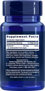 Vegan Vitamin D3 125 mcg 60 capsules Life Extension - Premium Vitamins & Supplements from Life Extension - Just $16.99! Shop now at Nutrigeek