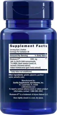 Fast Acting Relief 60 softgels Life Extension - Nutrigeek