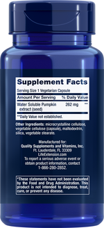 Water-Soluble Pumpkin Seed Extract 60 capsules Life Extension - Premium Vitamins & Supplements from Life Extension - Just $16.99! Shop now at Nutrigeek