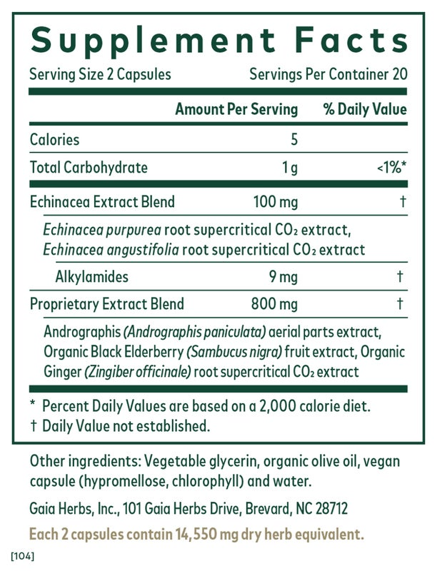 Immune Activator (formerly Rapid Immune Response) 40 capsules Gaia Herbs - Premium Vitamins & Supplements from Gaia Herbs - Just $48.99! Shop now at Nutrigeek