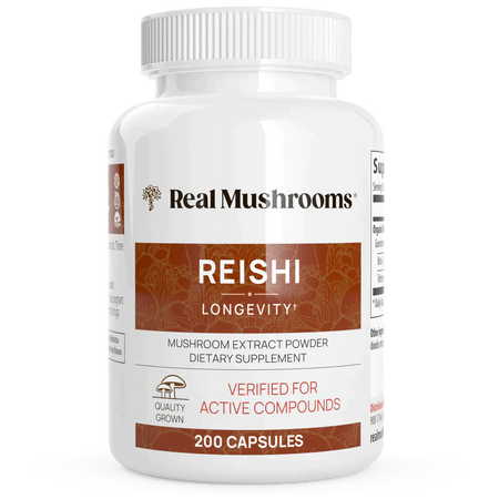 Reishi Mushroom Organic  Capsules Real Mushrooms - Premium Vitamins & Supplements from Real Mushrooms - Just $34.95! Shop now at Nutrigeek