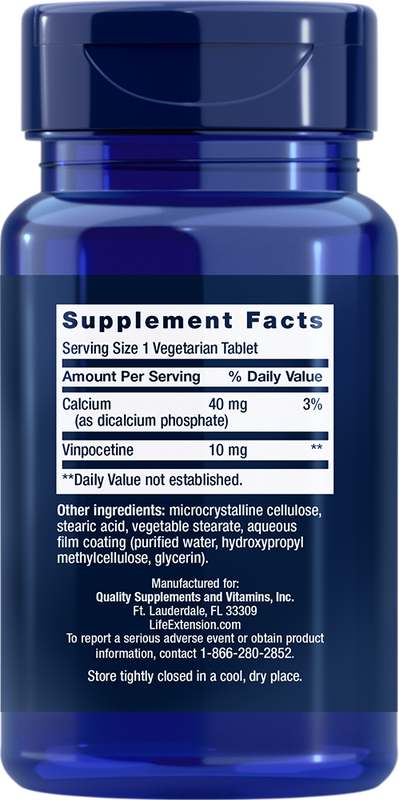 Vinpocetine 10mg 100 tablets Life Extension - Premium Vitamins & Supplements from Life Extension - Just $13.99! Shop now at Nutrigeek